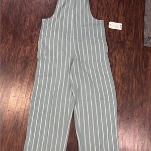 Billabong pacific time Striped Blue and White Overalls